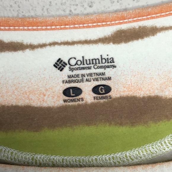 Columbia Womens striped long sleeve shirt‎ size L - Picture 4 of 7